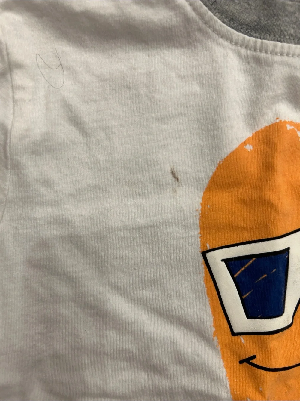 Gymboree White Tee with Orange Popsicle Graphic